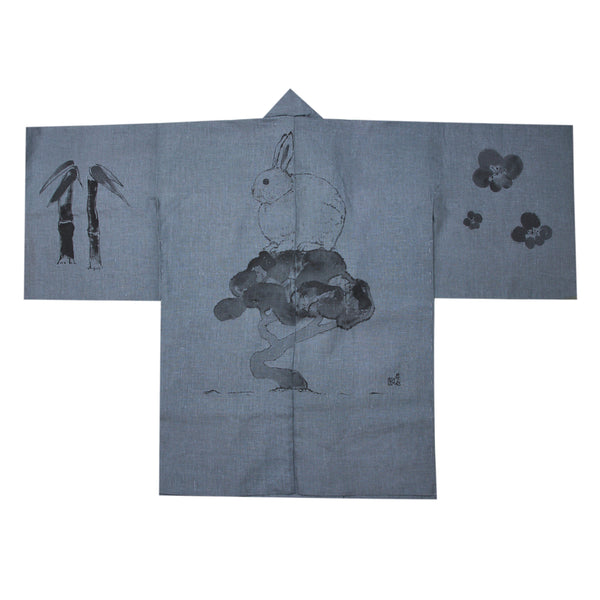 河原シンスケ作 九寸名古屋帯「兎の耳と貝の殻」